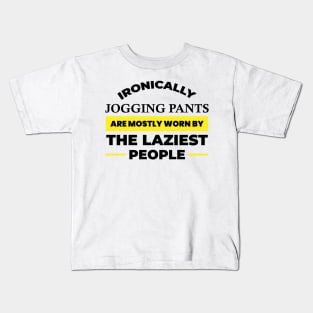 Funny Humor Laziest People Quote Kids T-Shirt